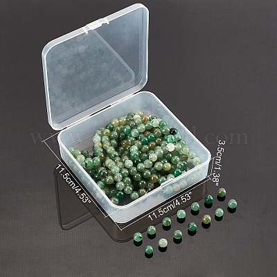 Естественный зеленый авантюрин бисер нитей G-AR0002-10-1