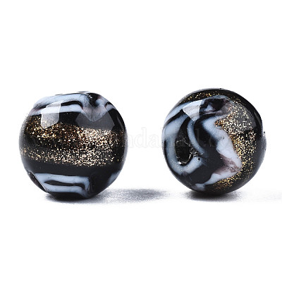 Бусины ручной работы бусины золотого песка LAMP-N028-001A-1