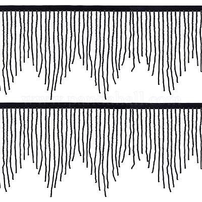 Отделка стеклянной бахромы длиной 1 ярд AJEW-PH0006-69-1