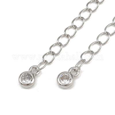 Латунные микрокристаллы кубического циркония с цепочкой KK-H480-59P-1