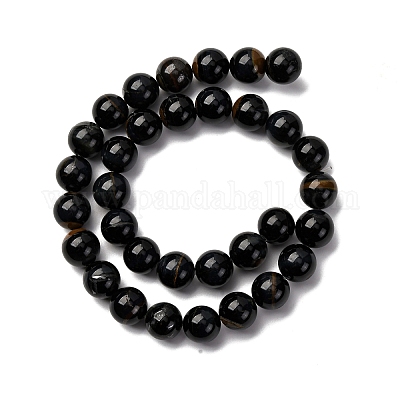 Нити железных бусин натурального синего тигрового цвета G-G286-A02-12mm-1