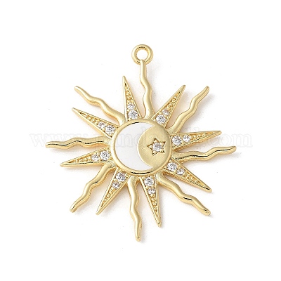 Латунные микро проложить кубический цирконий подвеска KK-P280-34G-1