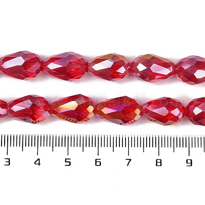 Прозрачные стеклянные бусины гальваническим пряди EGLA-N013-T6mm-B12-1