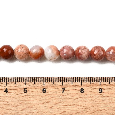 Натуральный розовый агат бисер нитей G-K350-C02-8mm-1