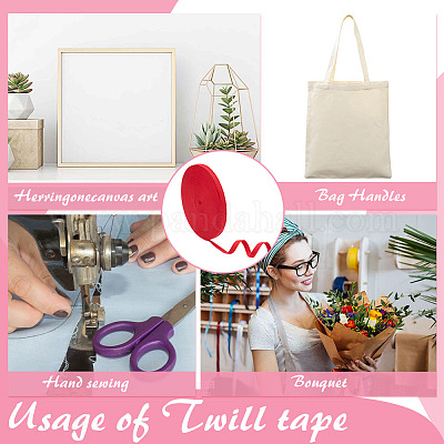 Хлопковые ленты&nbsp;SRIB-WH0008-05A-1