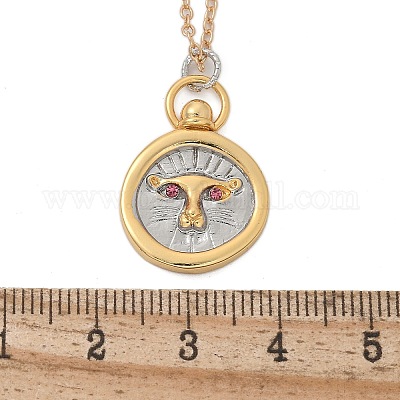 Латунные ожерелья с подвесками таро «Двенадцать созвездий» NJEW-Q006-01G-G-1