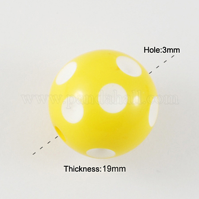 Коренастый жевательная резинка акриловые бусины SACR-S146-20mm-05-1