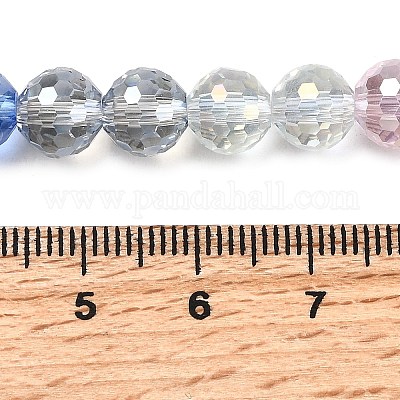 Стеклянные бусины с гальваническим покрытием  EGLA-D300-06-8mm-03-1