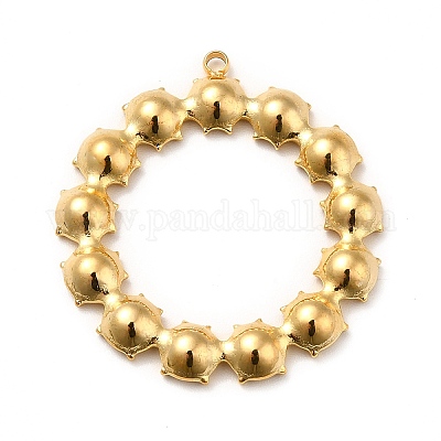 Подвеска из нержавеющей стали 304 со стразами STAS-P312-07G-1