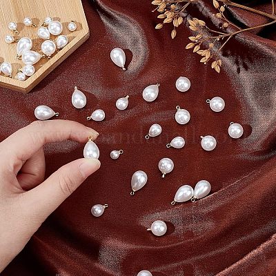 40 шт. 2 подвески из АБС-пластика с имитацией жемчуга KY-CA0001-20-1