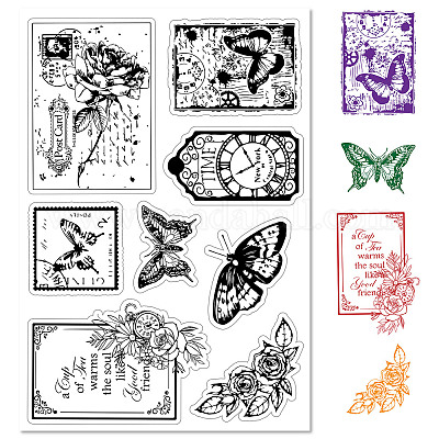 Wholesale CRASPIRE Butterfly Clear Stamps for Card Making Decoration  Scrapbooking 