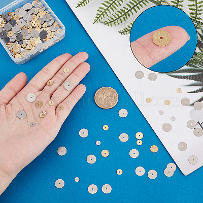 600 шт. 4-х видов латунных и хирургических бусин из нержавеющей стали 316 STAS-CN0001-14-1