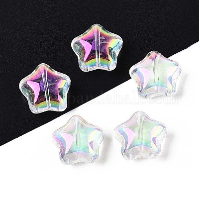 Гальванические стеклянные бусины EGLA-T021-18-1