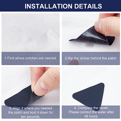 6 Sheets Self Adhesive Down Jacket Patch Nylon Repair Tape, Dark