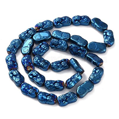 Гальванические нити из синтетических немагнитных гематитовых бусин G-F767-03-1