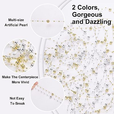 2 пакетик 2-х цветных пластиковых бусин для гирлянды KY-NB0001-32-1