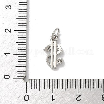 Латунные микропаве прозрачные кубические циркониевые подвески KK-A273-13P-1