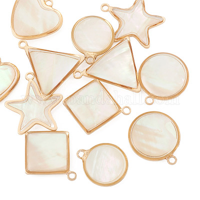 12шт 6 стиля подвески из натуральных ракушек BSHE-TA0002-06-1