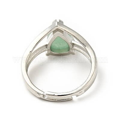 Регулируемые кольца с драгоценными камнями RJEW-G264-01P-1