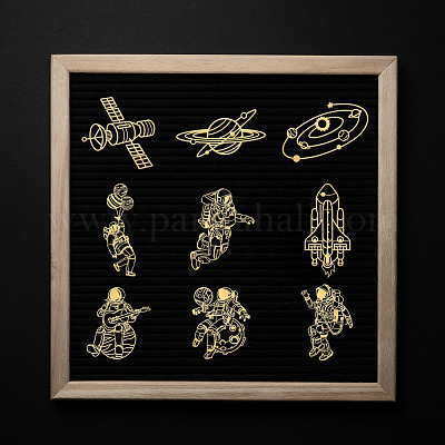 Никелевые декоративные наклейки DIY-WH0450-126-1