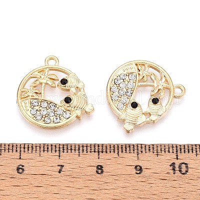 Подвески из сплава и страз PALLOY-T092-18B-G-1