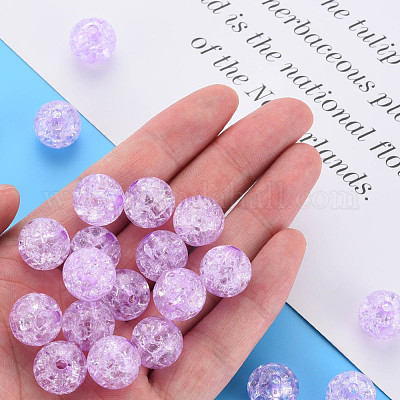 Прозрачных бусин акриловые треск MACR-S373-66B-N15-1