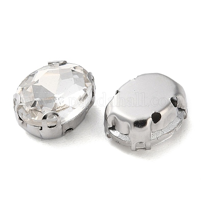 Овал пришиваем стразами RGLA-L028-02C-01-1