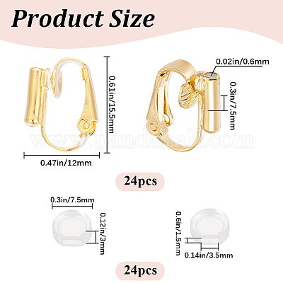 24 шт. латунные клипсы-конвертеры фурнитура KK-SP0001-16G-1
