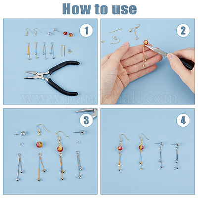 12 шт. 2-х цветные подвески с кисточками из латуни с покрытием на стойке KK-HY0003-70-1