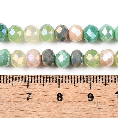 Стеклянные бусины с гальваническим покрытием  GLAA-T023-C16-03-1