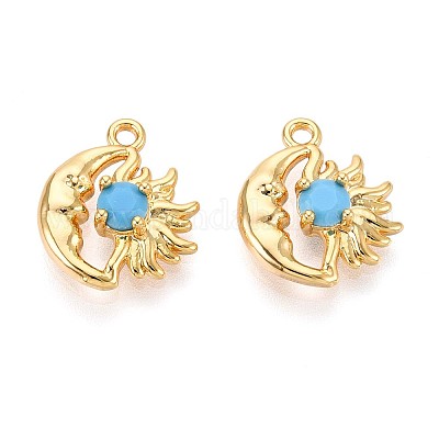 Латунные микро проложить кубического циркония подвески KK-N263-94B-G-1