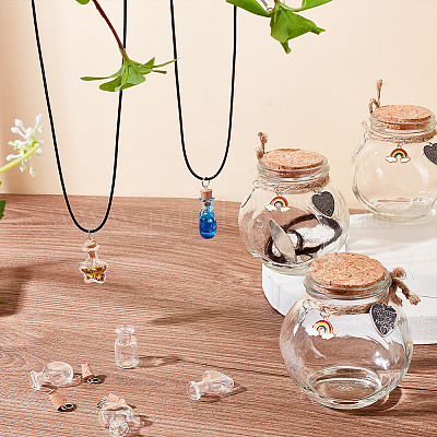 Пустые бутылки из прозрачного стекла AJEW-NB00009-1