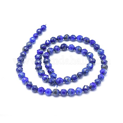 Natürlicher Lapislazuli Perlenstränge&nbsp;G-I249-B11-03-1