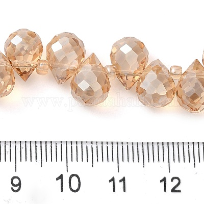 Стеклянные бусины с гальваническим покрытием  EGLA-D030-17I-1