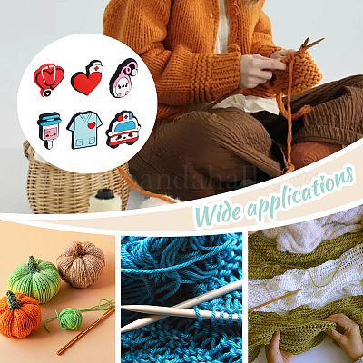 6 шт. 6 стиля медицинская тематика силиконовые бусины протекторы для спиц/стопоры для спиц DIY-NB0010-41-1