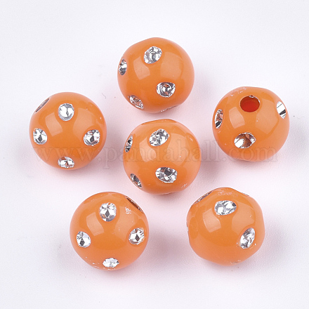 Plating Acrylic Beads PACR-S186-10mm-A07-1