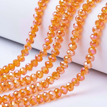 Electroplate Glass Beads Strands EGLA-A034-T10mm-B16-1