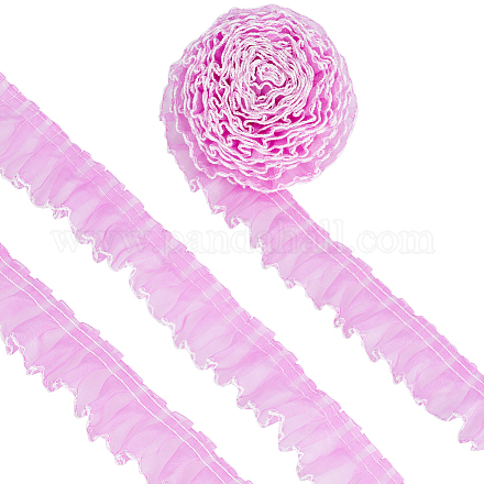 8 ярд полиэфирной плиссированной кружевной ленты OCOR-WH0078-159B-1