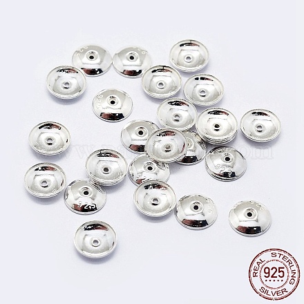 925 Sterling Silver Bead Caps STER-G022-06S-8mm-1