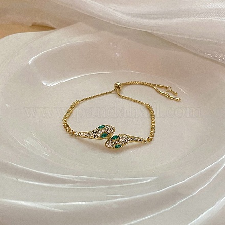 Браслеты-слайдеры из сплава со стразами BJEW-H206-01G-1