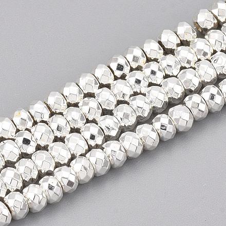Electroplate Non-magnetic Synthetic Hematite Bead Strands G-Q465-21S-1