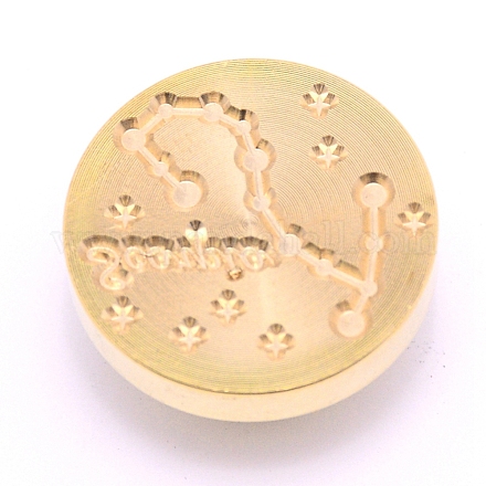 Brass Wax Sealing Stamp Head AJEW-TAC0026-01LG-08-1