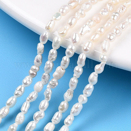 Fili di perle di perle d'acqua dolce coltivate naturali PEAR-N012-02M-1