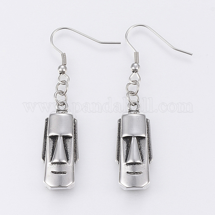 304 Stainless Steel Dangle Earrings EJEW-F153-03AS-1