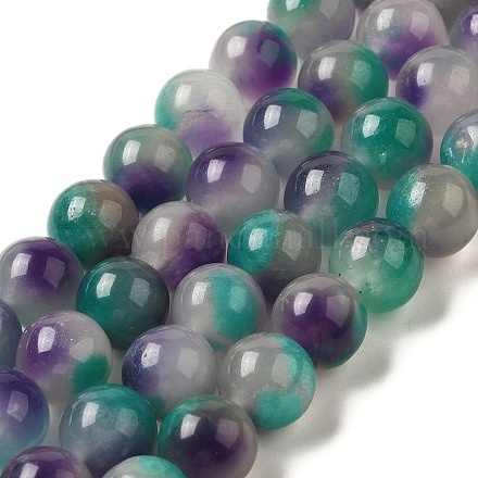 Природные окрашенные белого нефрита нитей бисера G-M402-C04-19-1