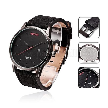 Alloy PU Leather Quartz Wristwatches WACH-F023-C04-1