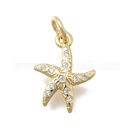 Латунные микропаве прозрачные кубические циркониевые подвески KK-D431-053C-G-1