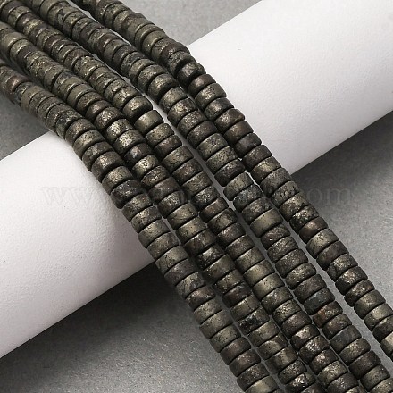 Природного пирита бисер нитей G-L624-I13-2x4mm-1