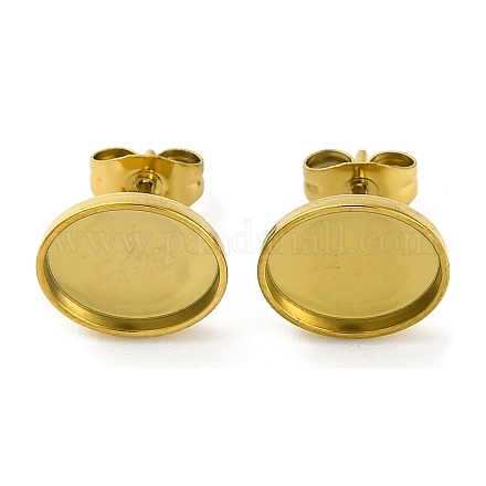 Ионное покрытие (ip) 304 нержавеющая сталь гвоздики фурнитура для сережек EJEW-K295-07G-1