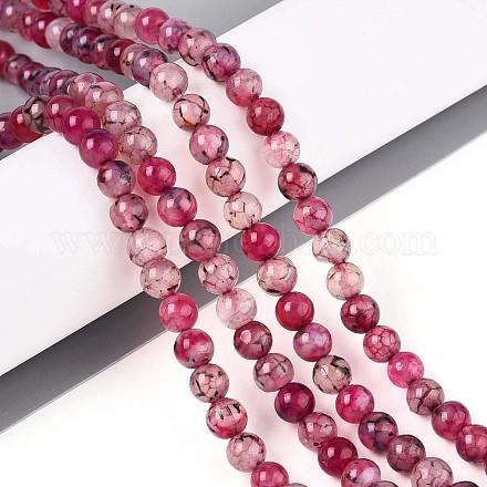 Окрашенные естественно дракон жил агат бисер пряди G-Q462-128A-8mm-1